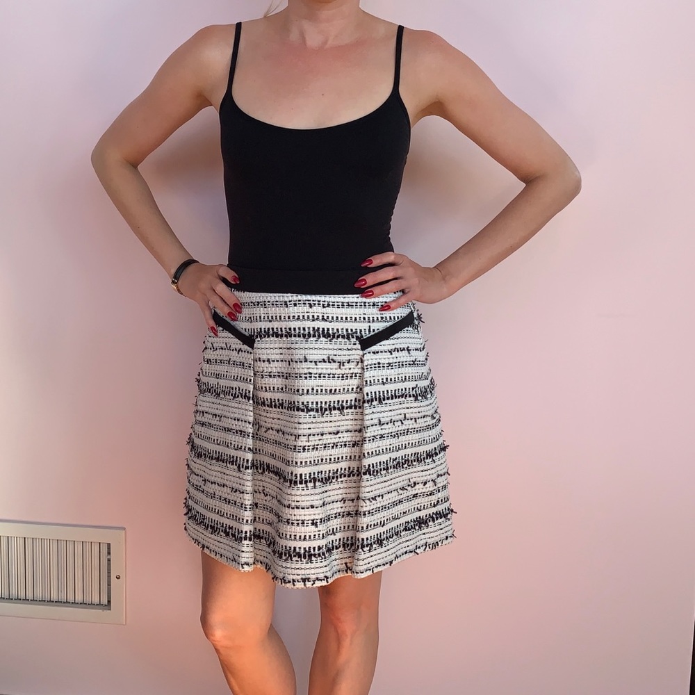 Rebecca Taylor White A-Line Skirt